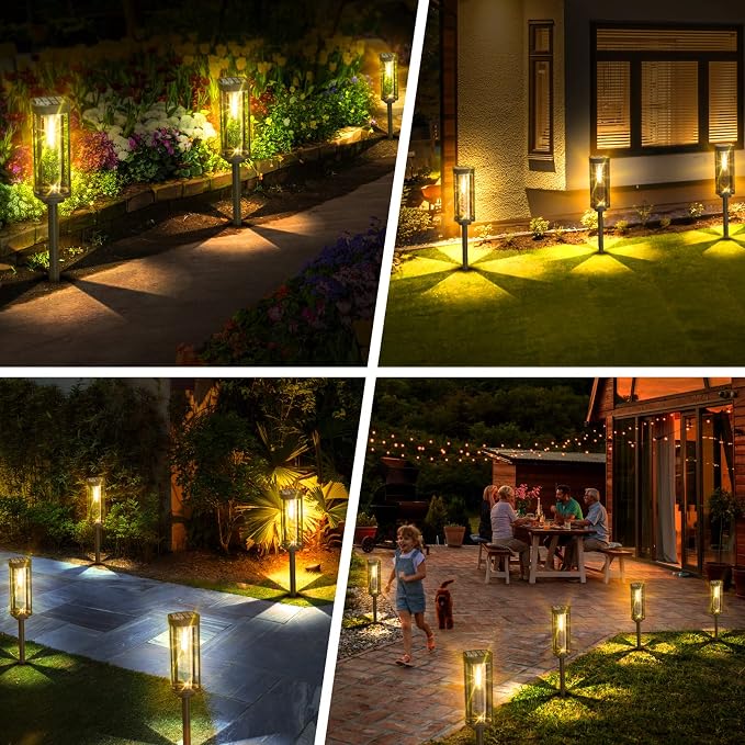 Solar Pathway Lights Outdoor 4 Packs, Bright Solar Path Light Outside Waterproof - Image 5