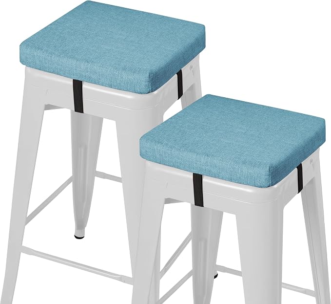 AddGrace Anti-Slip Bar Stool Cushions Square Bar Stool Seat Cushions by AddGrace
