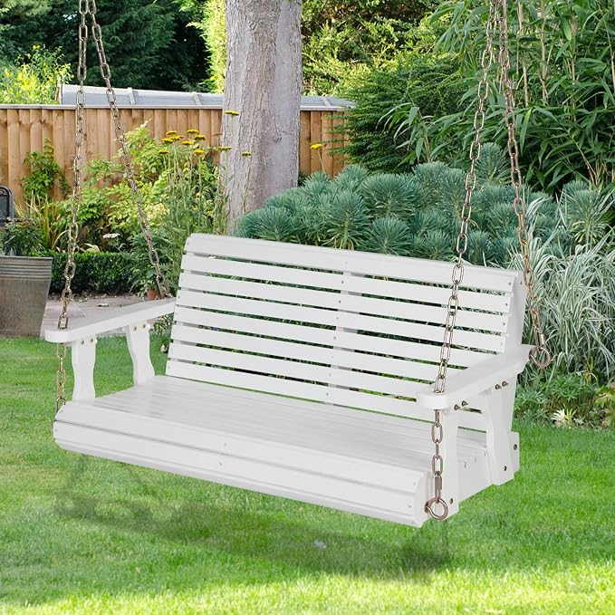 Giantex Wooden Porch Swing 2 Seat - Image 7