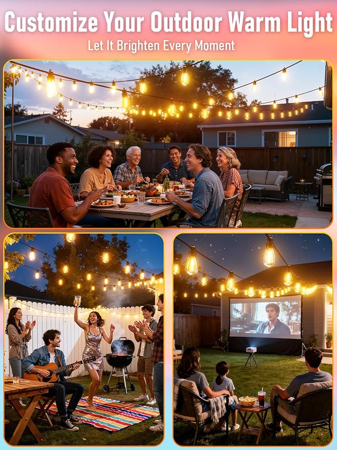 60FT LED Outdoor String Lights - Image 7