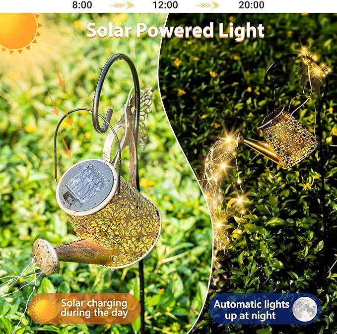 Solar Watering Can Light, Solar Outdoor Decorative, Garden Decor Lights - Image 2