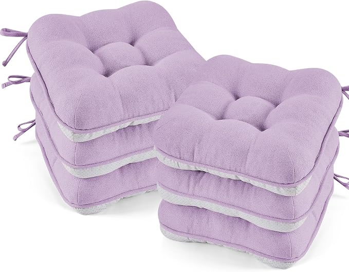 BETU Chair Cushions for Dining Chairs Set of 6, 3.5" Thick Kitchen Table Chair by BETU
