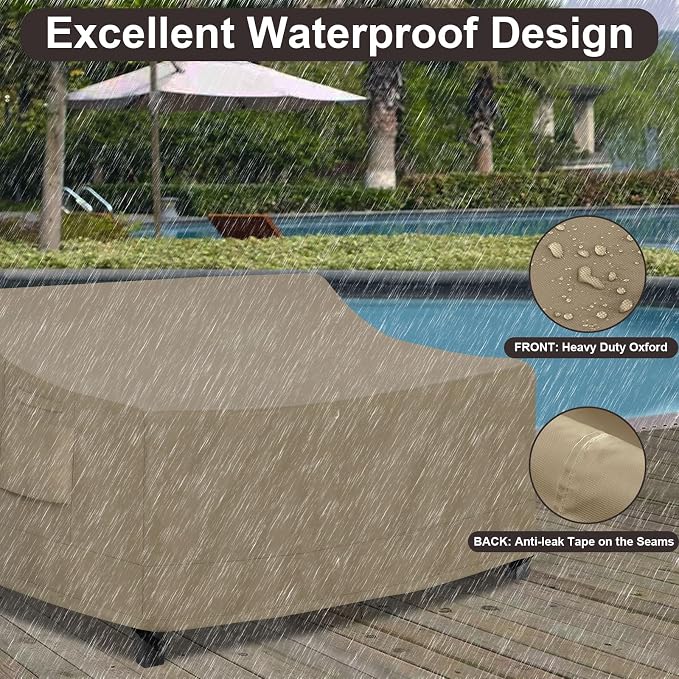PureFit Outdoor Couch Cover Waterproof Patio Sofa Furniture Covers, 2-Seater - Image 4