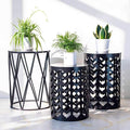 Y&M Set of 3 Metal Round Coffee Accent Table, Side Table End Table by YM