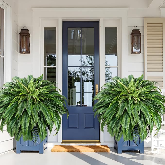MARTINE MALL 2Pcs 48'' Fake Ferns Look Real Artificial Ferns by MARTINEMALL