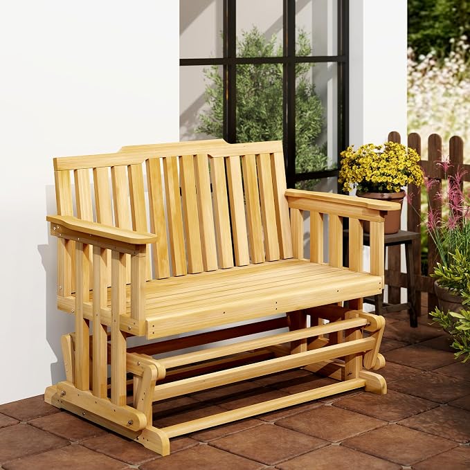 Outsunny 2-Person Patio Swing Glider Bench - Image 9