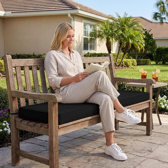 Outdoor Bench Cushion: Waterproof and Fade Resistant Patio Furniture Cushions - Image 2
