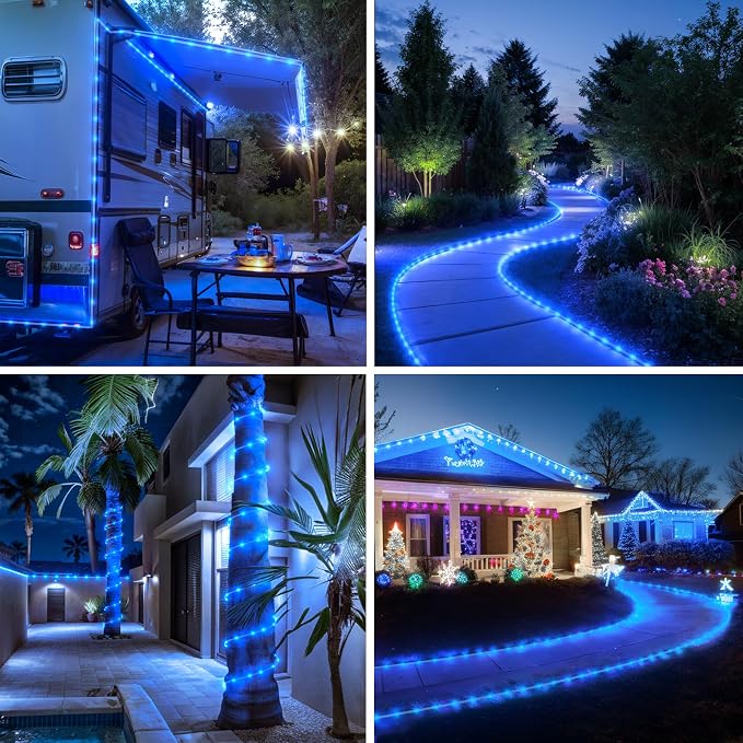 ICRGB Solar Pool Lights for Above Ground, 66FT 200LED 1800mAh Solar Rope Lights - Image 7