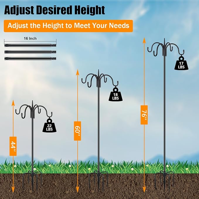 FEED GARDEN 76 Inch Four Shepherd Hooks - Image 2