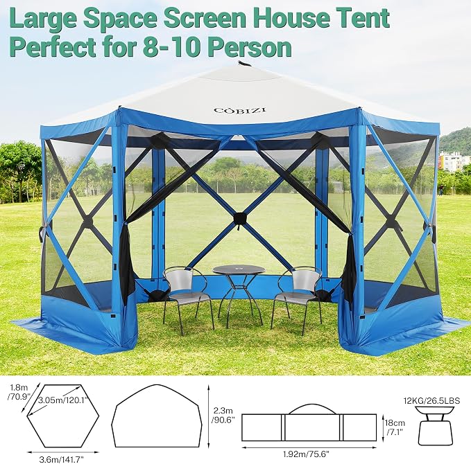 COBIZI 12x12 FT Pop Up Canopy Shelter Tent, Large Gazebos On Clearance - Image 6