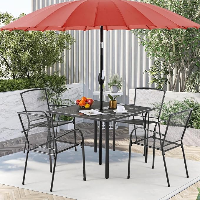 AECOJOY39.4 Outdoor Patio Dining Table and Chairs Set - Image 9