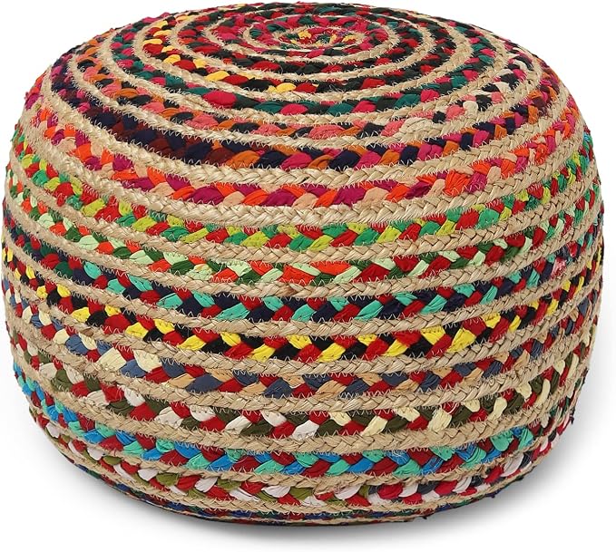 REDEARTH · Round Pouf Ottoman by REDEARTH