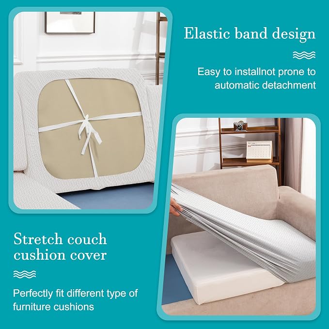 14Pcs Stretch Patio Cushion Covers, Outdoor Couch Covers Replacement, Outdoor - Image 5