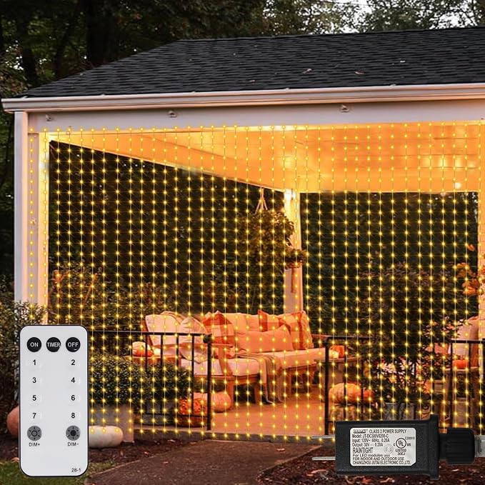 ZAIYW 1200 LED Curtain Lights 10x10Ft, Plug in Fairy Curtain Lights by ZAIYW