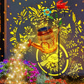 Solar Lights Outdoor Garden Decor, Cardinals Hanging Waterproof Watering Can by YJFWAL