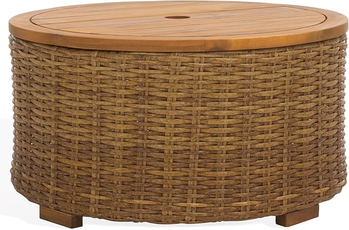 SAFAVIEH Couture Collection – Anguilla Faux Wicker Indoor/Outdoor Storage by SAFAVIEH