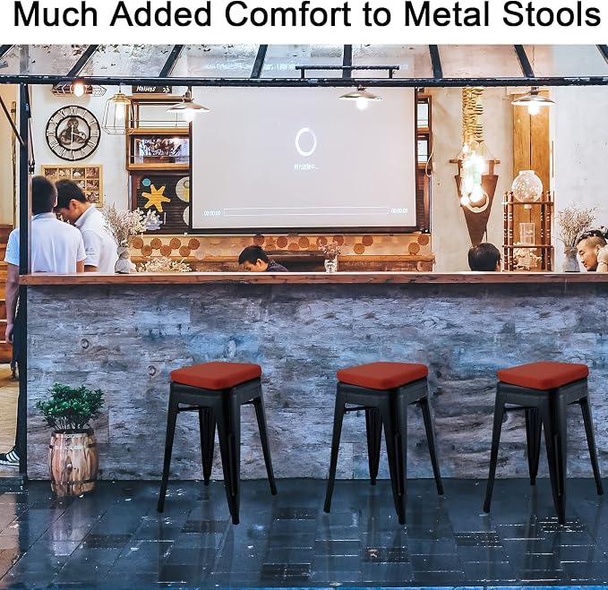 BUYUE Enhanced Anti-Slip Magnetic Bar Stool Cushion 1 Piece, Luxury PU Leather - Image 3