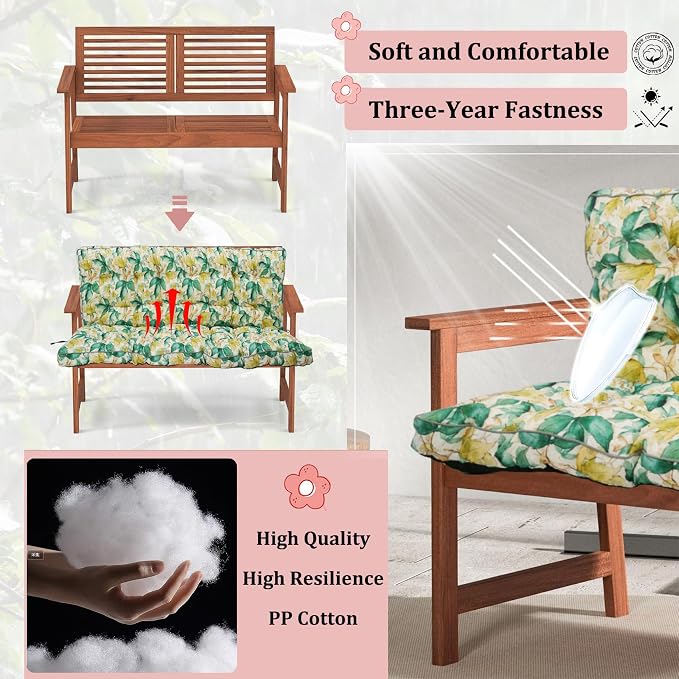 2-3 Seat Swing Replacement Cushion, Outdoor Bench Cushions - Image 2