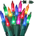 BrizLabs Multicolored Christmas Lights, 69.6ft 300 Count Connectable Christmas by BrizLabs