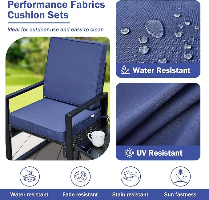 Outdoor Cushions, Outdoor Chair Cushions 19x19x3 Inch, Cushions - Image 4