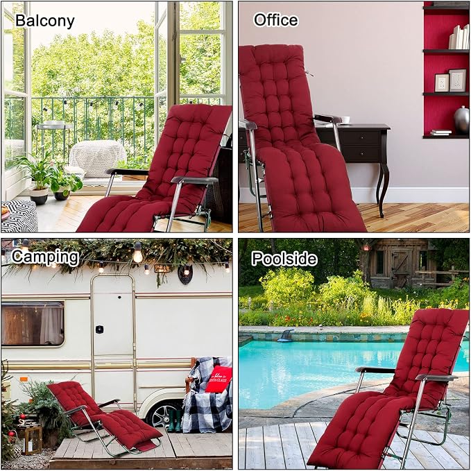 Bucherry 67 x 19 Inch Chaise Lounge Cushions Soft Lounge Chair Cushion Gravity - Image 6