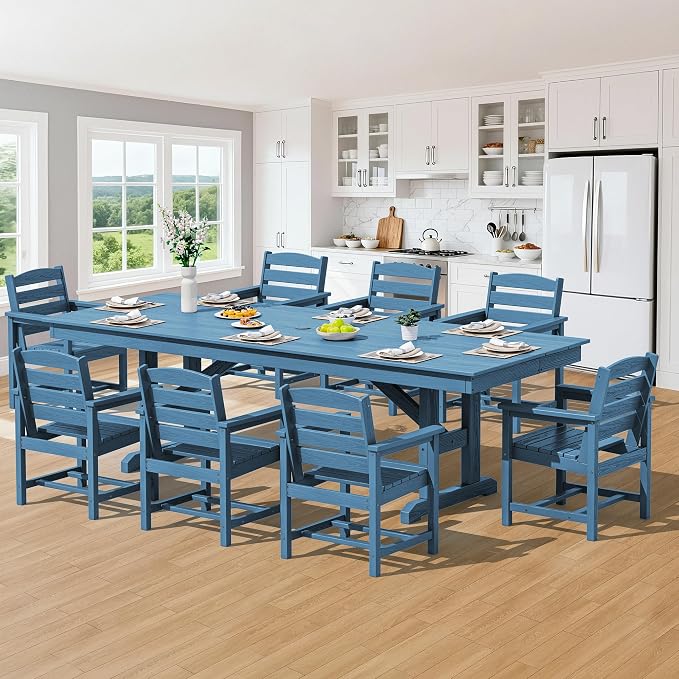 SERWALL 9 Piece Outdoor Dining Set - Image 9