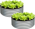 3x3x1ft Galvanized Round Raised Garden Bed, Outdoor Planter Box Metal Patio Kit by Foxlang
