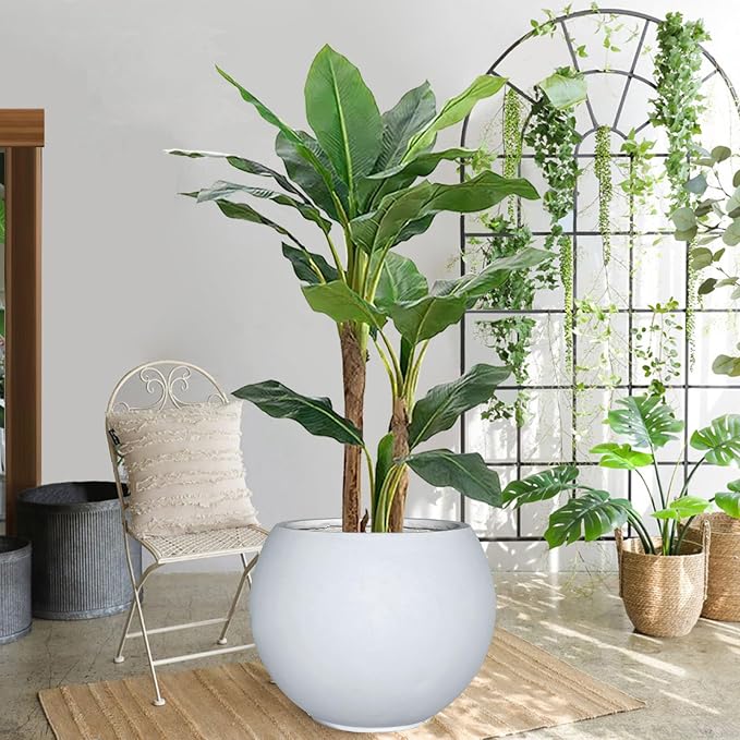 17 H x 21" Dia Round Fiberstone Planter - Image 5