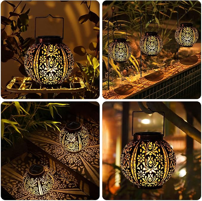 Solar Lanterns Outdoor Waterproof 2 Pack, Hanging Solar Lights - Image 5