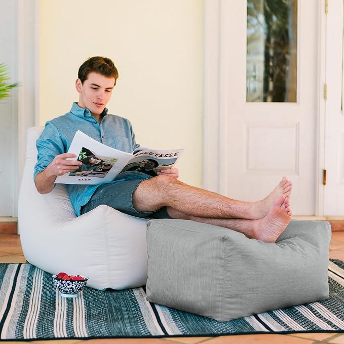 Jaxx Leon Outdoor Bean Bag Ottoman - Image 5
