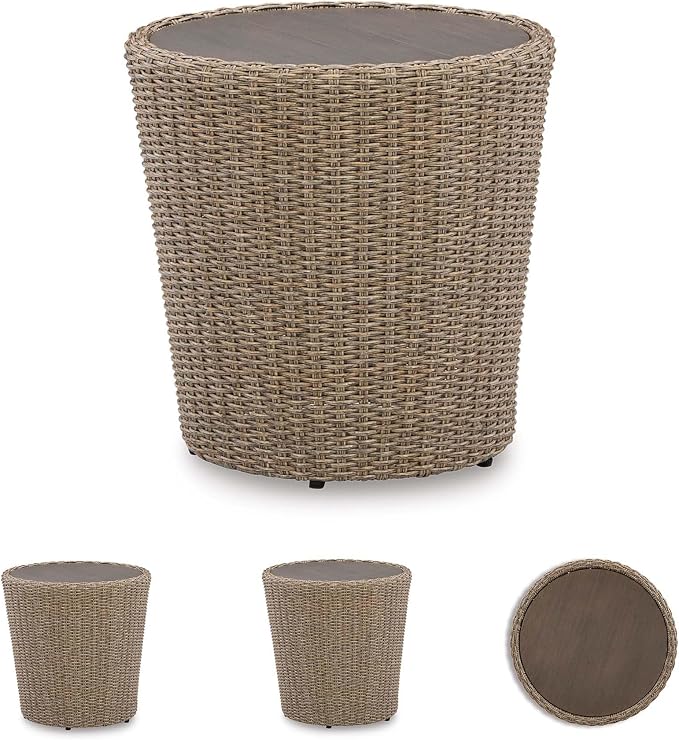 Signature Design by Ashley Danson Bohemian Outdoor End Table, Light Brown - Image 7