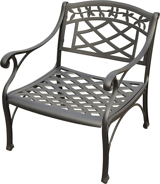 Crosley Furniture Sedona Outdoor Chair, Cast Aluminum Patio Chairs by CrosleyFurniture
