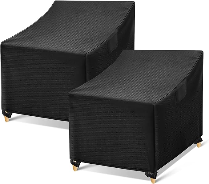 WLEAFJ Outdoor Chair Covers Waterproof, Heavy Duty Patio Lounge Deep Seat Cover by WLEAFJ