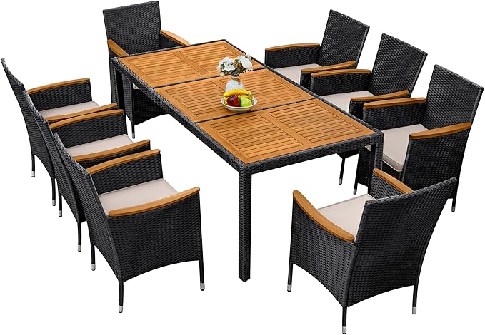 Greesum 9 Pieces Outdoor Patio Dining Set, Conversation Sets - Image 4