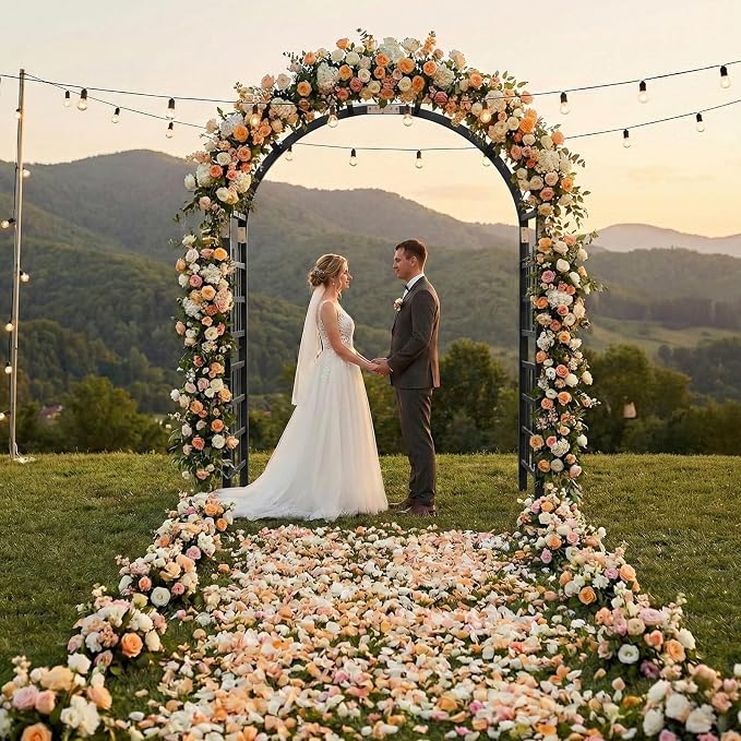 Outvita 7Ft Wooden Garden Arbor Arch, Wood Arbor Trellis, Pergola Archway - Image 3