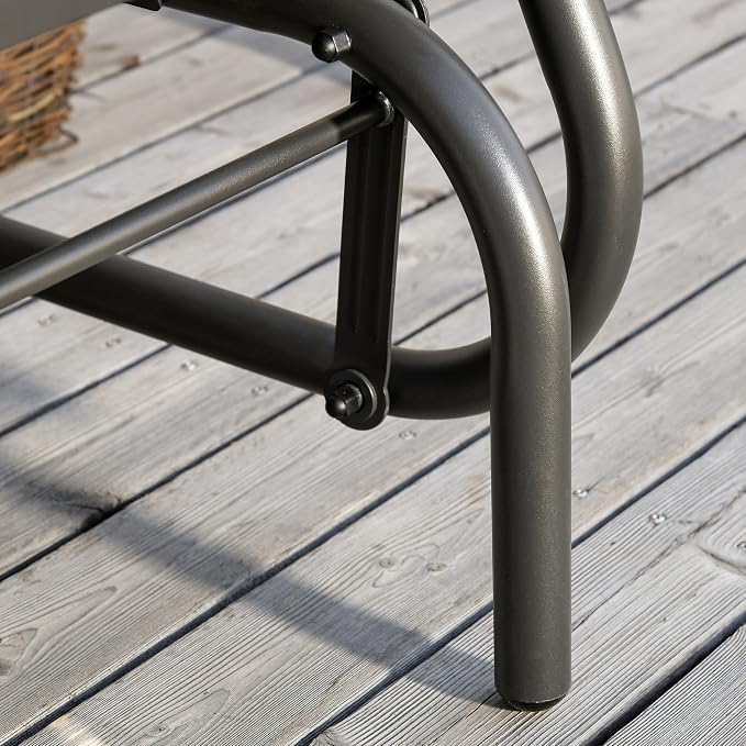 Outsunny Porch Glider, Metal Frame Swing Glider Chair - Image 8