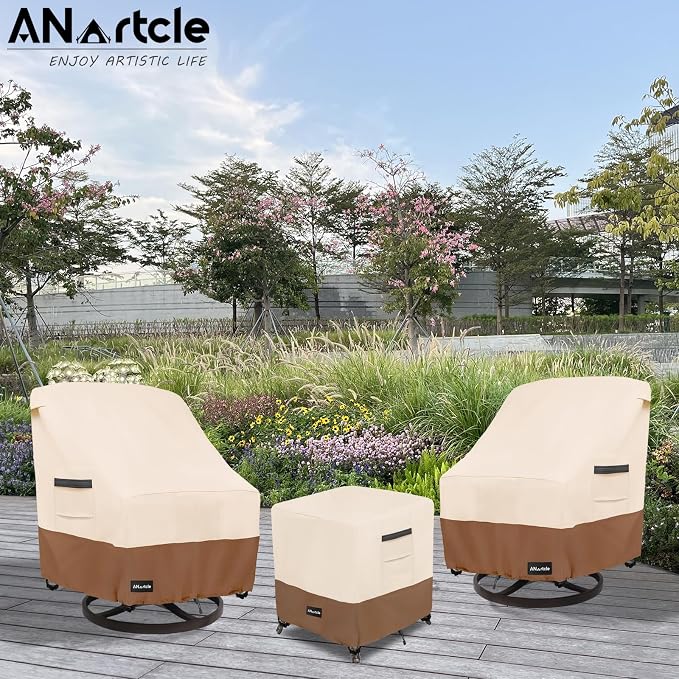 3 Pieces Patio Bistro Sets Cover, 600D Waterproof Heavy Duty Patio Furniture - Image 6