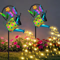 Solar Watering Can with Lights, Waterproof Solar Lantern with Butterfly by OSTRITEC