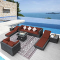 NICESOUL 11 Piece Sectional Patio Set by NICESOUL
