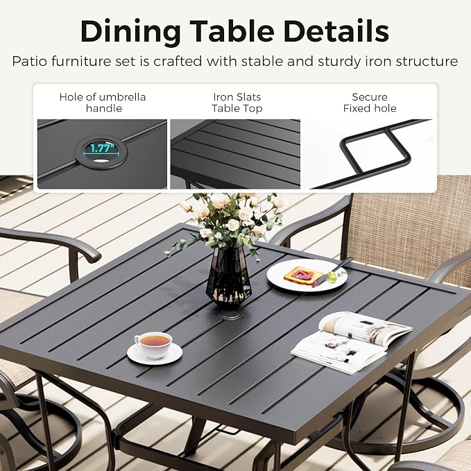 Pamapic Textilene Outdoor Dining Chair 1 Piece - Image 4