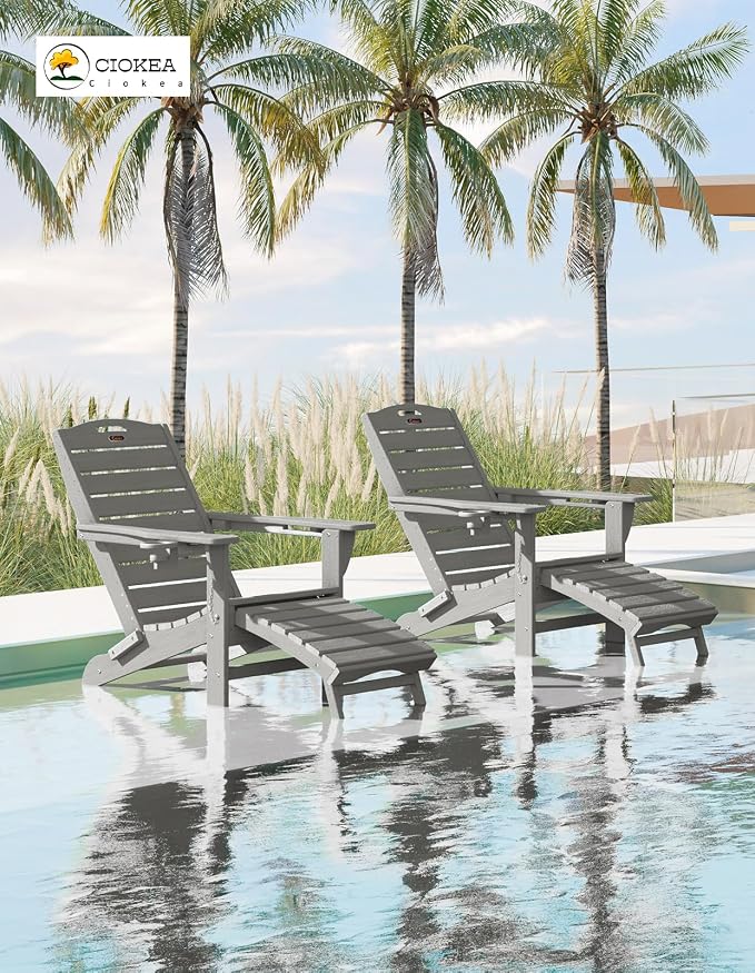 Ciokea Folding Adirondack Chair Set of 4 - Image 2