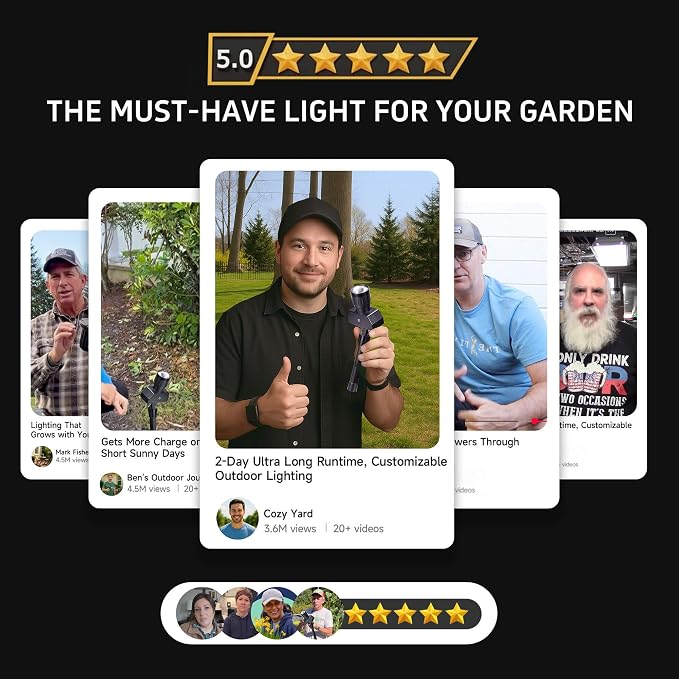 Solar Spot Lights Outdoor, Adjustable Angle Waterproof Landscape Spotlight - Image 9