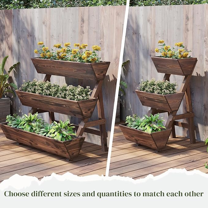 3-Tier Wooden Vertical Raised Garden Bed - Image 6