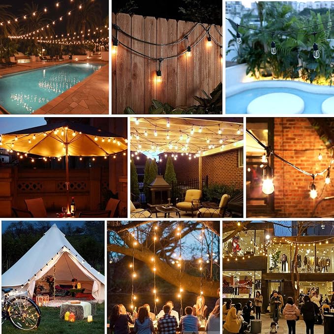 Lakumu Outdoor String Lights 96FT, Commercial Grade Heavy Duty Patio Lights - Image 6