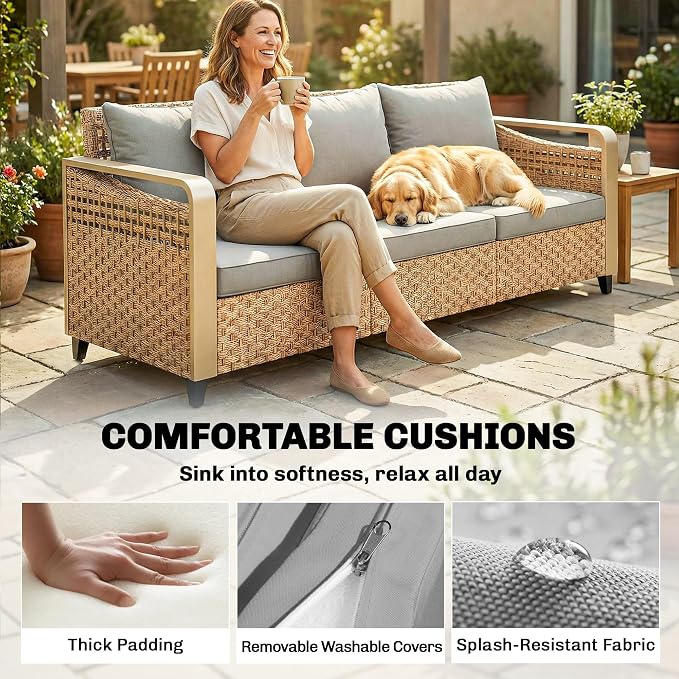 Outsunny Outdoor Patio Couch - Image 7