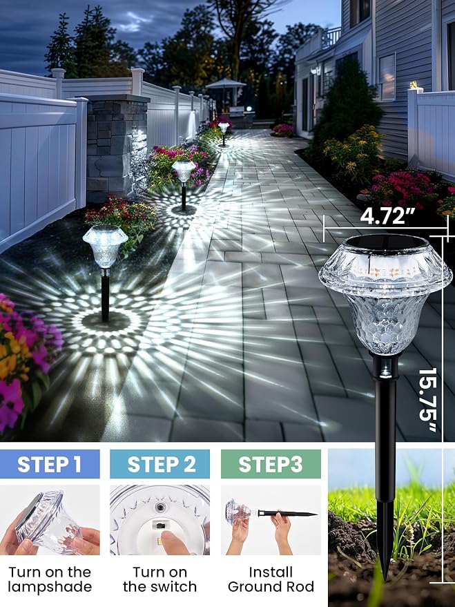 SOLPEX Solar Pathway Lights Garden Decor - Image 4