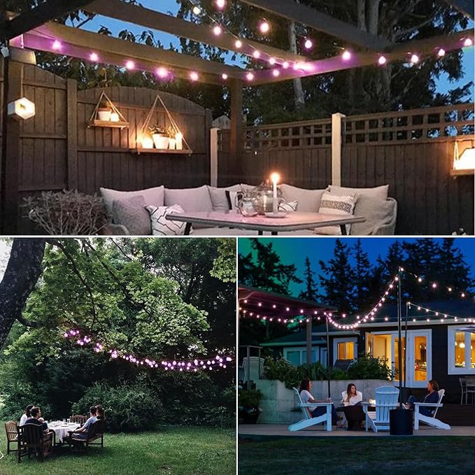 40FT LED Outdoor String Lights Waterproof, G40 LED Globe Outdoor Lights - Image 6