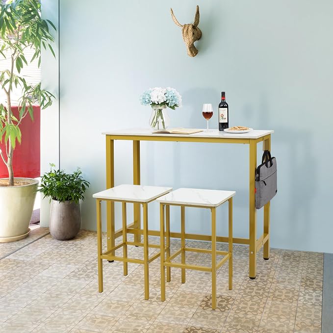 Finnhomy Bar Table Set, Rectangular Bar Height Table, Bar Table - Image 4