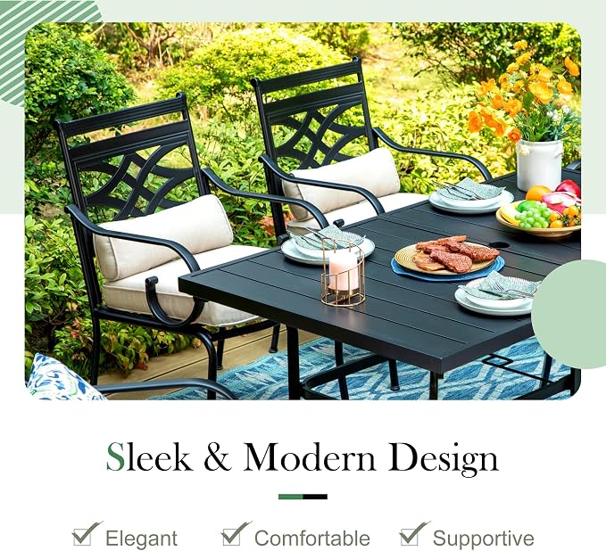 Sophia and William Outdoor Patio Dining Set - Image 5