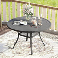 VICLLAX 47.2" Outdoor Round Patio Table by HOME